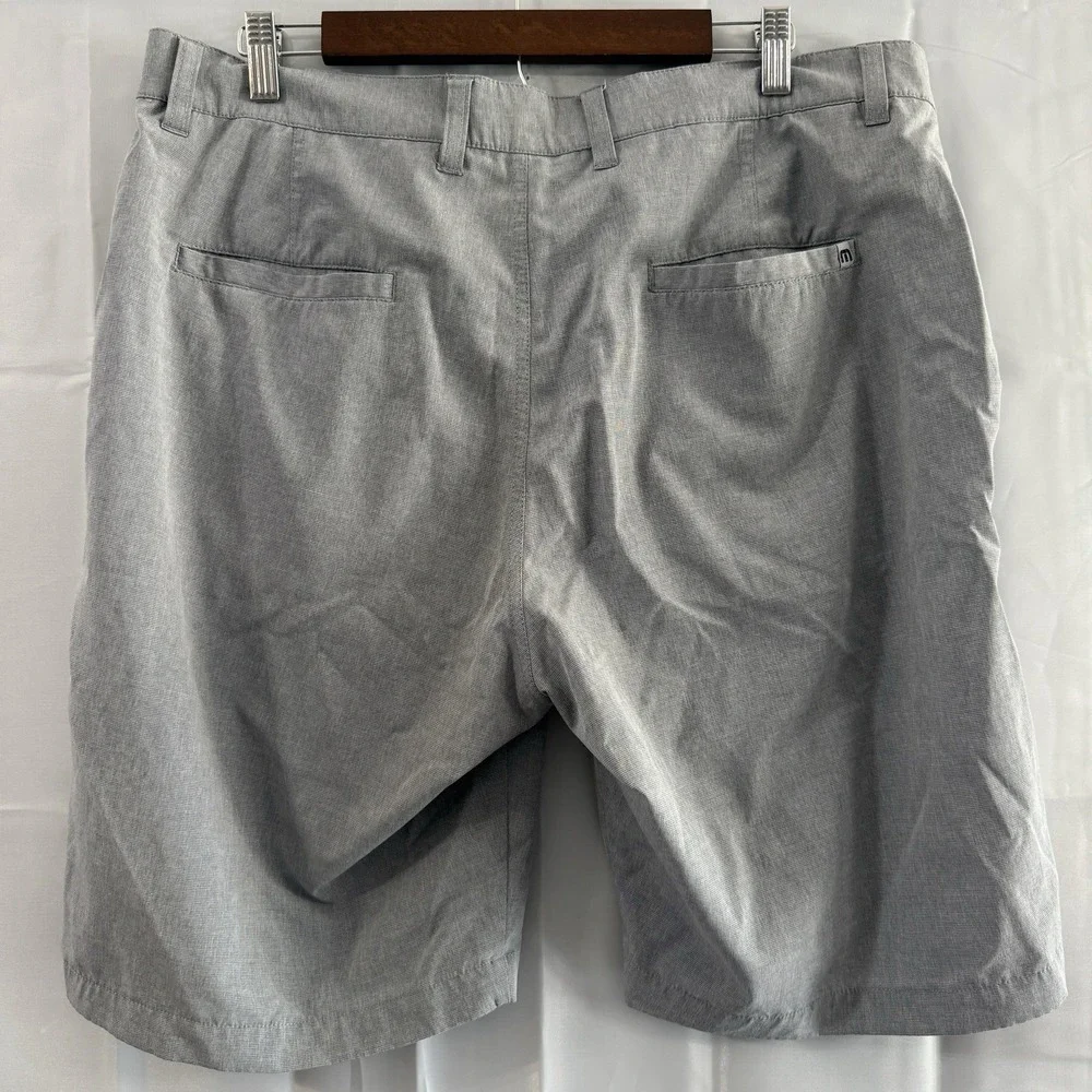 Travis Mathew Mens Beck Golf Performance Shorts Gray 36